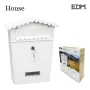 Boîte aux lettres EDM House Acier Blanc (21 x 6 x 30 cm) de EDM, Boîtes aux lettres murales - Réf : S7900566, Prix : 18,51 €,...