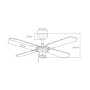 Ventilateur de Plafond EDM 33802 Báltico Blanc 50 W ø 102 cm de EDM, Ventilateurs de plafond - Réf : S7900598, Prix : 55,37 €...