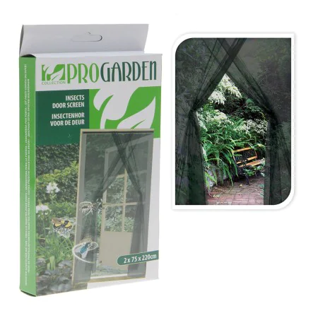 Anti-Mosquito Curtain Progarden Doors 2 Pieces Fibreglass Black (2 x 75 x 220 cm) by Progarden, Screens - Ref: S7900669, Pric...