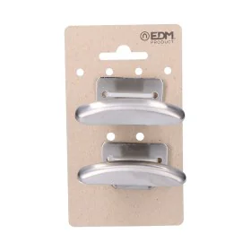 Door Hanger EDM Matt 2 Units Cothes Silver Stainless steel by EDM, Multi-Purpose Hooks - Ref: S7901182, Price: 8,53 €, Discou...