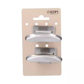 Door Hanger EDM Matt 2 Units Cothes Silver Stainless steel by EDM, Multi-Purpose Hooks - Ref: S7901182, Price: 7,94 €, Discou...