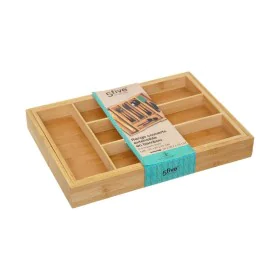 Vassoio Portaposate 5five Legno Bambù (34 x 25 x 4,5 cm) di 5five, Ripiani e supporti - Rif: S7901381, Prezzo: 17,19 €, Scont...