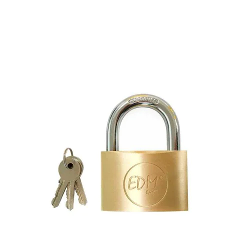 Key padlock EDM Bow Brass (50 x 30 mm) by EDM, Keyed Padlocks - Ref: S7901470, Price: 14,45 €, Discount: %