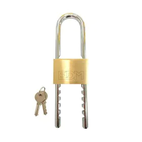 Key padlock EDM Adjustable Brass Bow (6-16 cm) by EDM, Keyed Padlocks - Ref: S7901478, Price: 23,52 €, Discount: %