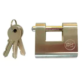 Key padlock EDM Safety Brass (5,05 x 4,85 x 2 cm) by EDM, Keyed Padlocks - Ref: S7901479, Price: 12,23 €, Discount: %