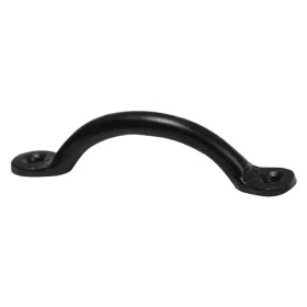 Door handle EDM Black Steel 125 mm by EDM, Pulls - Ref: S7901830, Price: 4,89 €, Discount: %