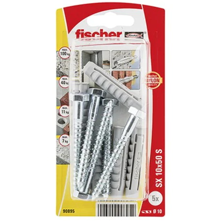 Dübel und Schrauben Fischer 5 Dübel und Schrauben (10 x 50 mm) von Fischer, Schrauben - Ref: S7901948, Preis: 6,62 €, Rabatt: %