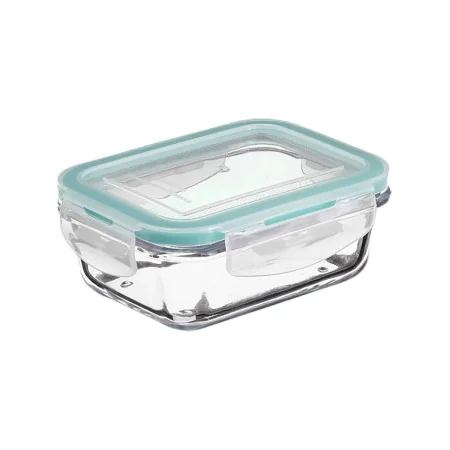 Boîte à lunch 5five 16,3 x 11,5 x 5,5 cm Verre Rectangulaire Bleu Multicouleur 540 ml de 5five, Stockage des aliments - Réf :...