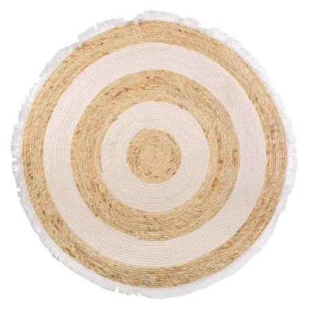 Carpet Alexandra House Living White Natural 100 x 100 cm Circular by Alexandra House Living, Rugs - Ref: D1630450, Price: 32,...