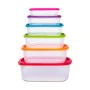 Set of 6 lunch boxes 5five polypropylene by 5five, Food storage - Ref: S7903228, Price: 9,60 €, Discount: %