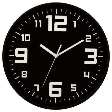 Horloge Murale 5five Noir polypropylène (Ø 30 cm) de 5five, Pendules murales - Réf : S7903238, Prix : 15,61 €, Remise : %