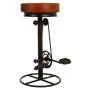 Stool Alexandra House Living Black Dark brown Leather Iron 41 x 80 x 41 cm Pedals by Alexandra House Living, Sofas and chairs...