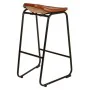 Stool Alexandra House Living Brown Black Leather Iron 46 x 80 x 46 cm by Alexandra House Living, Sofas and chairs - Ref: D163...