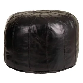 Pouffe Alexandra House Living Black Leather 48 x 35 x 48 cm by Alexandra House Living, Bean Bags - Ref: D1630466, Price: 144,...