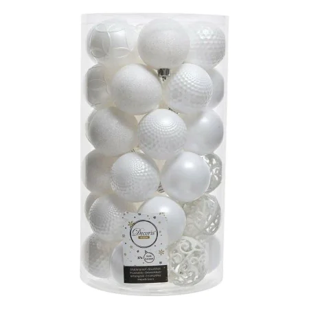 Bolas de Natal Decoris Branco Ø 6 cm (37 Peças) de Decoris, Natal - Ref: S7903781, Preço: 16,94 €, Desconto: %