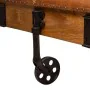 Centre Table Alexandra House Living Leather Wood Iron 90 x 52 x 165 cm by Alexandra House Living, Tables - Ref: D1630472, Pri...