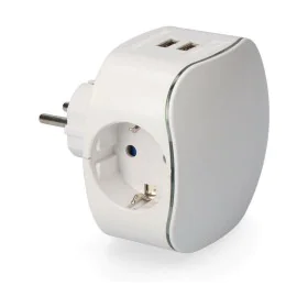 Wall Plug with 2 USB Ports EDM Schuko Triple 2100 mAh Thermoplastic by EDM, Outlets - Ref: S7904094, Price: 10,12 €, Discount: %