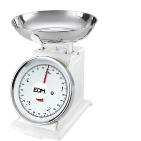 bascule de cuisine rétro EDM Blanc 5 kg 20,5 x 4 cm de EDM, Balances de cuisine - Réf : S7904176, Prix : 22,63 €, Remise : %