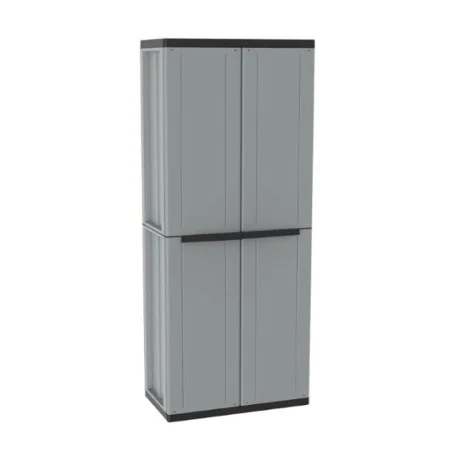 Armoire à balai Terry JLine 368 Gris Noir/Gris Résine Plastique 68 x 37,5 x 163,5 cm de Terry Store-Age, Armoires-vestiaires ...