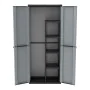 Armoire à balai Terry JLine 368 Gris Noir/Gris Résine Plastique 68 x 37,5 x 163,5 cm de Terry Store-Age, Armoires-vestiaires ...