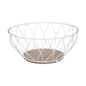 Fruit Bowl Secret de Gourmet Metal White Ø 28 cm by Secret de Gourmet, Bowls and large cups - Ref: S7904337, Price: 6,90 €, D...