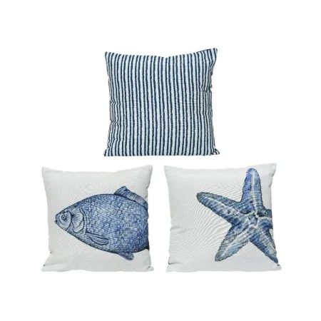 Cushion Blue White Multicolour 40 x 40 cm by BigBuy Home, Cushions - Ref: S7904417, Price: 11,69 €, Discount: %