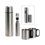 Travel thermos flask Redcliffs Stainless steel 1 L 2 Cups (3 Pieces) by Redcliffs, Thermos flasks - Ref: S7904489, Price: 18,...