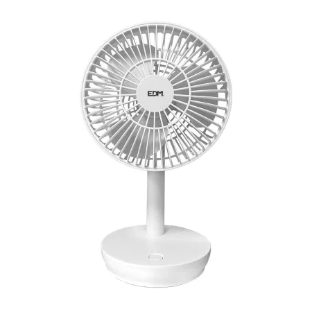 Ventilateur de Bureau EDM Blanc 4 W 16,5 x 18,5 cm Rechargeable USB de EDM, Ventilateurs de table - Réf : S7904557, Prix : 26...