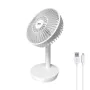 Ventilateur de Bureau EDM Blanc 4 W 16,5 x 18,5 cm Rechargeable USB de EDM, Ventilateurs de table - Réf : S7904557, Prix : 26...