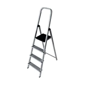 Escalera plegable de 4 peldaños EDM Aluminio (43 x 10,5 x 149 cm) de EDM, Escaleras plegables - Ref: S7904810, Precio: 47,55 ...