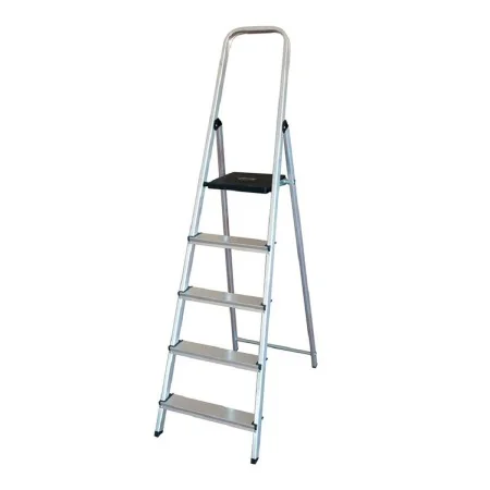 5-step folding ladder EDM Aluminium (45 x 10,5 x 172 cm) by EDM, Folding Steps - Ref: S7904811, Price: 53,47 €, Discount: %