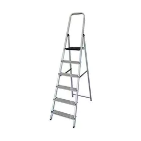 Escalera plegable de 6 peldaños EDM Aluminio (48 x 10,5 x 193 cm) de EDM, Escaleras plegables - Ref: S7904812, Precio: 64,87 ...