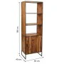 Scaffale Alexandra House Living Naturale Ferro Legno di acacia 40 x 180 x 60 cm di Alexandra House Living, Librerie - Rif: D1...