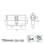 Cylindre EDM r13 Européen Came courte Doré Laiton (70 mm) de EDM, Cylindres de serrures - Réf : S7905213, Prix : 12,08 €, Rem...