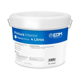 Peinture EDM Intérieur Mat Blanc 4 L de EDM, Peintures pour murs - Réf : S7905252, Prix : 10,51 €, Remise : %