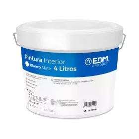 Pintura EDM Interior Mate Blanco 4 L de EDM, Pinturas para interiores - Ref: S7905252, Precio: 10,09 €, Descuento: %