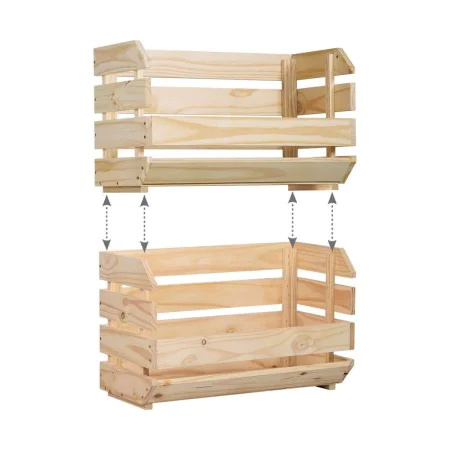 Caja Organizadora Apilable Astigarraga 60 x 28,5 x 35,3 cm Madera Pino de Astigarraga, Cajas y maletines - Ref: S7905416, Pre...