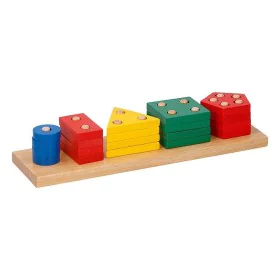 Jeu de construction avec blocs 20 Pièces 1,4 x 8,6 x 31 cm Bois de BigBuy Kids, Formes à trier et à empiler - Réf : S7905517,...