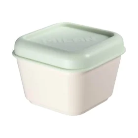 Panier-repas carré avec couvercle Milan Vert 330 ml 12 x 10 x 7 cm Plastique (1 Unité) de Milan, Stockage des aliments - Réf ...