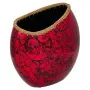 Vaso Alexandra House Living Preto Vermelho Cerâmica 18 x 37 x 35 cm de Alexandra House Living, Jarrões - Ref: D1630517, Preço...