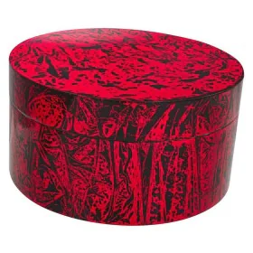 Caja Decorativa Alexandra House Living Negro Rojo Cerámica Madera MDF 25 x 13 x 25 cm de Alexandra House Living, Cajas - Ref:...