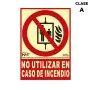 Cartel Normaluz No utilizar en caso de incendio PVC (21 x 30 cm) de Normaluz, Señales de seguridad - Ref: S7907024, Precio: 7...