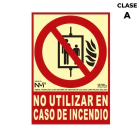 Insegna Normaluz No utilizar en caso de incendio PVC (21 x 30 cm) di Normaluz, Segnaletica antinfortunistica - Rif: S7907024,...