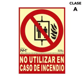 Insegna Normaluz No utilizar en caso de incendio PVC (21 x 30 cm) di Normaluz, Segnaletica antinfortunistica - Rif: S7907024,...