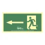 Insegna Normaluz Evacuación flecha izquierda PVC (32 x 16 cm) di Normaluz, Segnaletica antinfortunistica - Rif: S7907514, Pre...