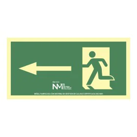 Placa Normaluz Evacuación flecha izquierda PVC (32 x 16 cm) de Normaluz, Sinais de segurança - Ref: S7907514, Preço: 7,47 €, ...