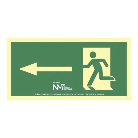 Sign Normaluz Evacuación flecha izquierda PVC (32 x 16 cm) by Normaluz, Safety Signs - Ref: S7907514, Price: 7,47 €, Discount: %