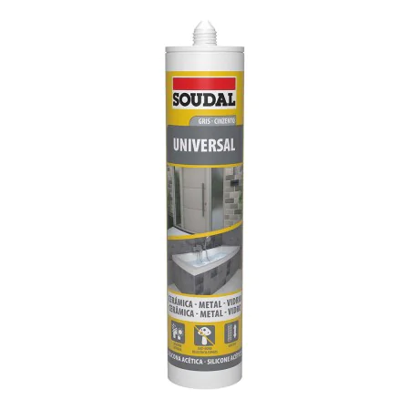 Silicona Soudal 115927 Universal Gris 280 ml de Soudal, Silicona - Ref: S7907529, Precio: 5,05 €, Descuento: %