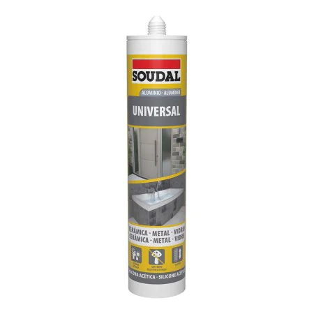 Silicone Soudal 115924 Universel Argenté 280 ml de Soudal, Silicones - Réf : S7907530, Prix : 4,24 €, Remise : %