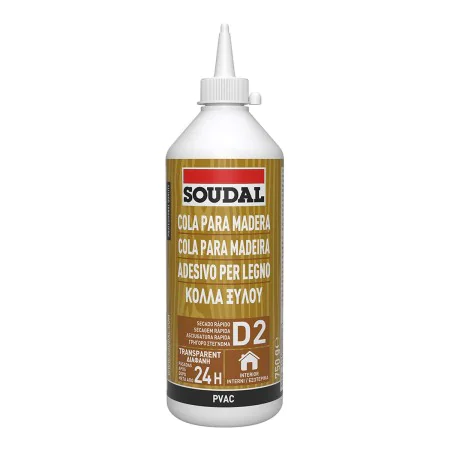 Cola Instantánea Soudal 117835 Madera Blanco 750 gr de Soudal, Colas para madera - Ref: S7907538, Precio: 8,12 €, Descuento: %